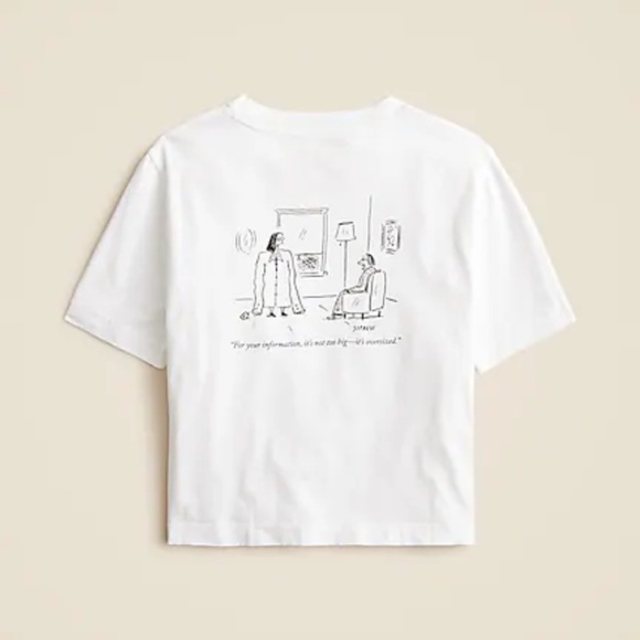 361. J. Crew The New Yorker J.Crew relaxed-fit cartoon graphic T Shirt NWT M - Picture 1 of 4